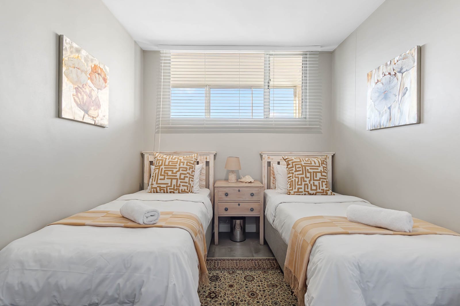 Second bedroom with two single beds